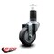 Service Caster 3.5'' Thermoplastic Rubber Wheel Swivel 1-5/8'' Expanding Stem Caster SCC-EX20S3514-TPRB-158 - alternate 3
